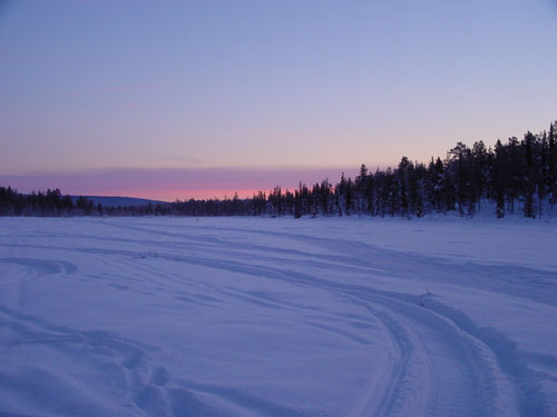 Snowmobile tracks